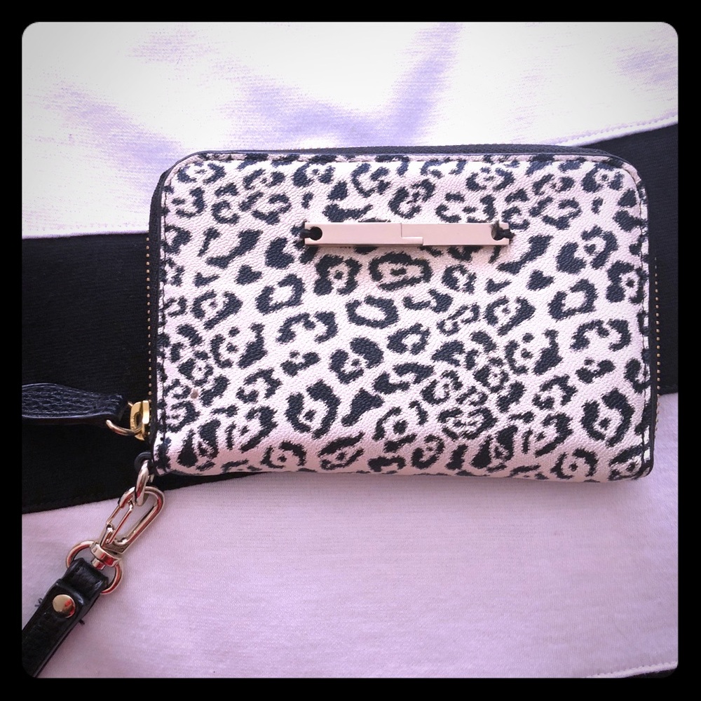 Leopard Print Clutch/Wristlet from Express